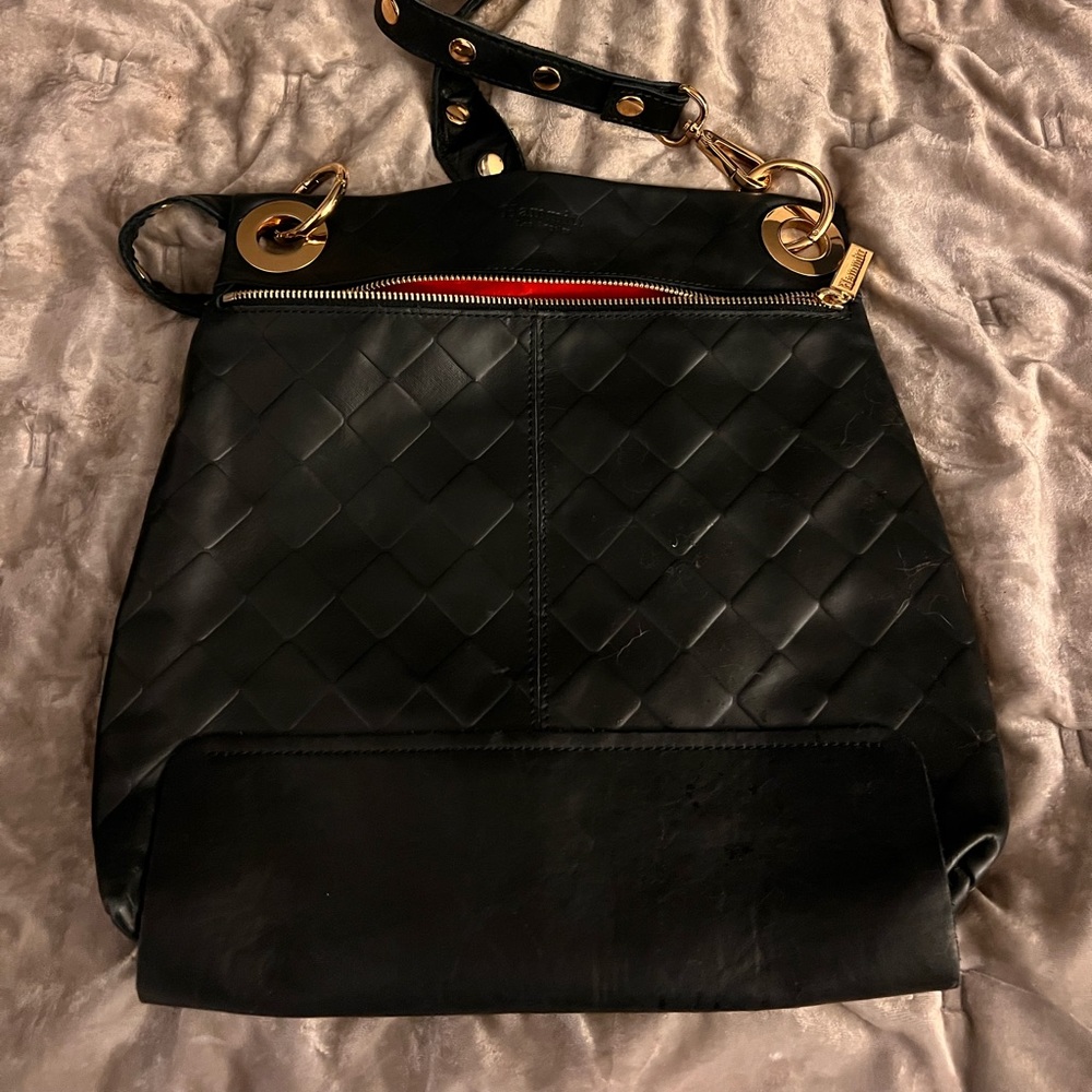 Hammit Tony black leather w gold hardware